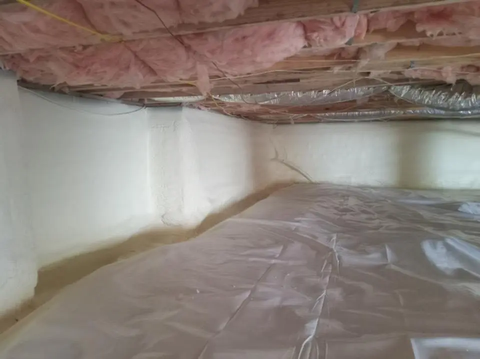 Crawl space encapsulation with closed-cell spray foam for Metal Roof Coating in Rindge
